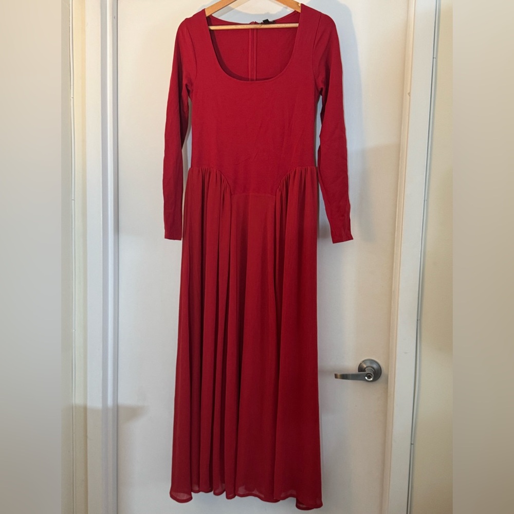 J. Crew Vibrant Red Long Sleeve Dress - Women’s Small